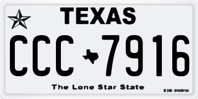 TX license plate CCC7916