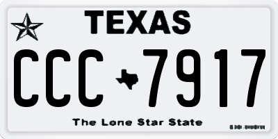 TX license plate CCC7917