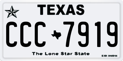 TX license plate CCC7919