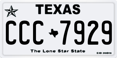 TX license plate CCC7929