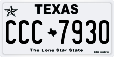 TX license plate CCC7930