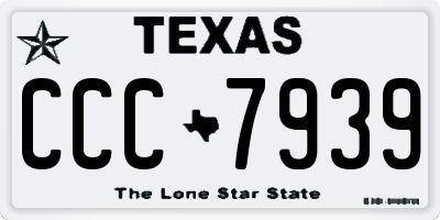 TX license plate CCC7939