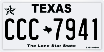 TX license plate CCC7941