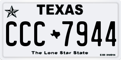 TX license plate CCC7944