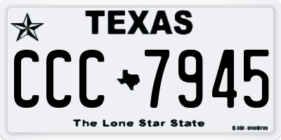 TX license plate CCC7945
