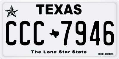 TX license plate CCC7946
