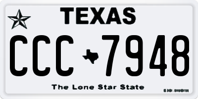 TX license plate CCC7948
