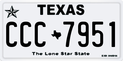 TX license plate CCC7951