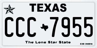 TX license plate CCC7955