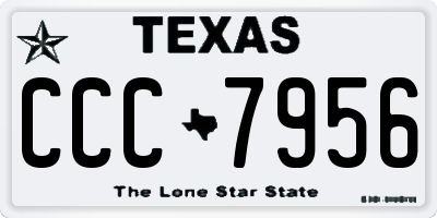 TX license plate CCC7956