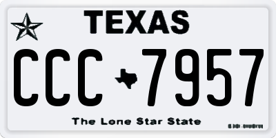 TX license plate CCC7957