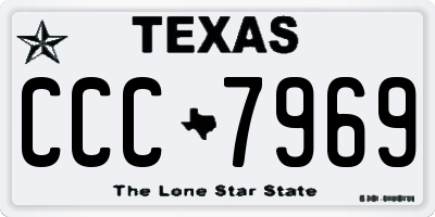 TX license plate CCC7969