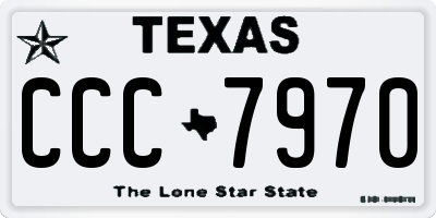TX license plate CCC7970