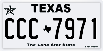 TX license plate CCC7971