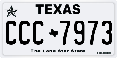 TX license plate CCC7973