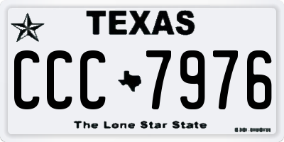 TX license plate CCC7976