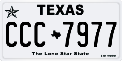 TX license plate CCC7977