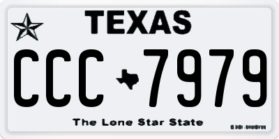 TX license plate CCC7979