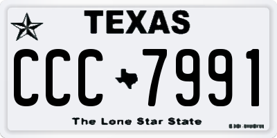 TX license plate CCC7991