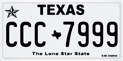 TX license plate CCC7999