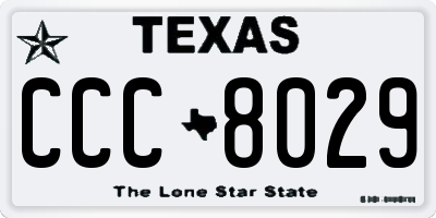 TX license plate CCC8029