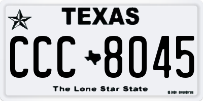 TX license plate CCC8045
