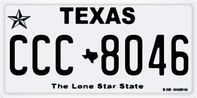 TX license plate CCC8046