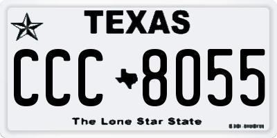 TX license plate CCC8055
