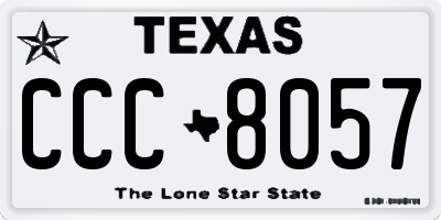 TX license plate CCC8057