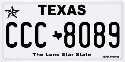 TX license plate CCC8089