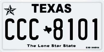 TX license plate CCC8101