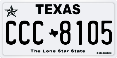 TX license plate CCC8105