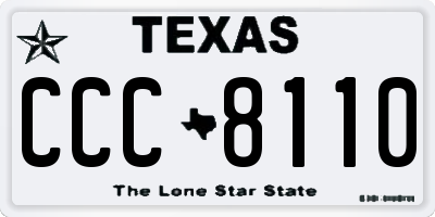 TX license plate CCC8110