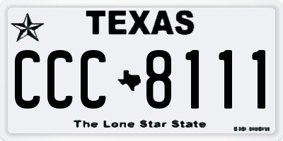 TX license plate CCC8111