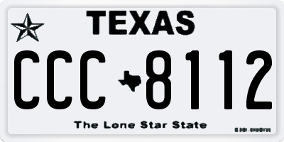 TX license plate CCC8112