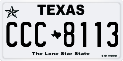 TX license plate CCC8113