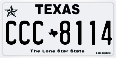 TX license plate CCC8114