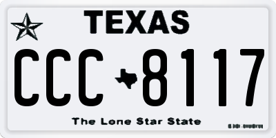 TX license plate CCC8117