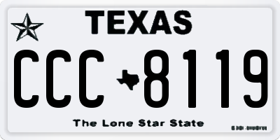 TX license plate CCC8119