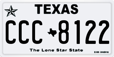 TX license plate CCC8122
