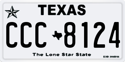 TX license plate CCC8124