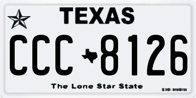 TX license plate CCC8126