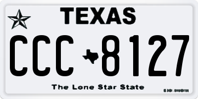 TX license plate CCC8127
