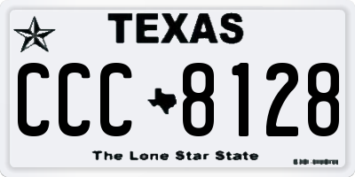 TX license plate CCC8128