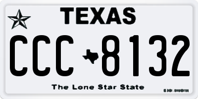 TX license plate CCC8132