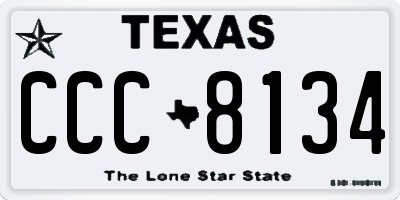 TX license plate CCC8134