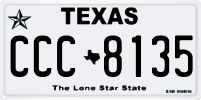 TX license plate CCC8135