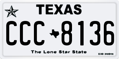 TX license plate CCC8136