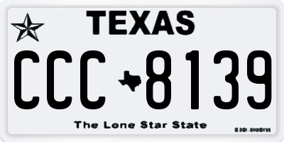 TX license plate CCC8139