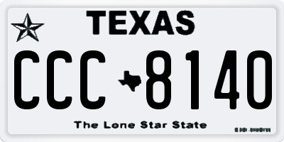 TX license plate CCC8140